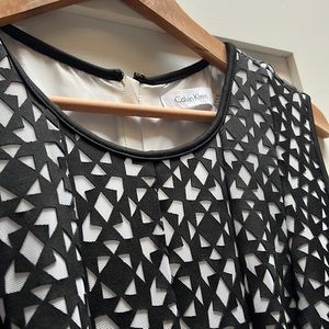 Calvin Klein laser cut fun and twirly midi dress